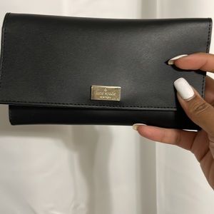 Black with pink inside Kate spade wallet